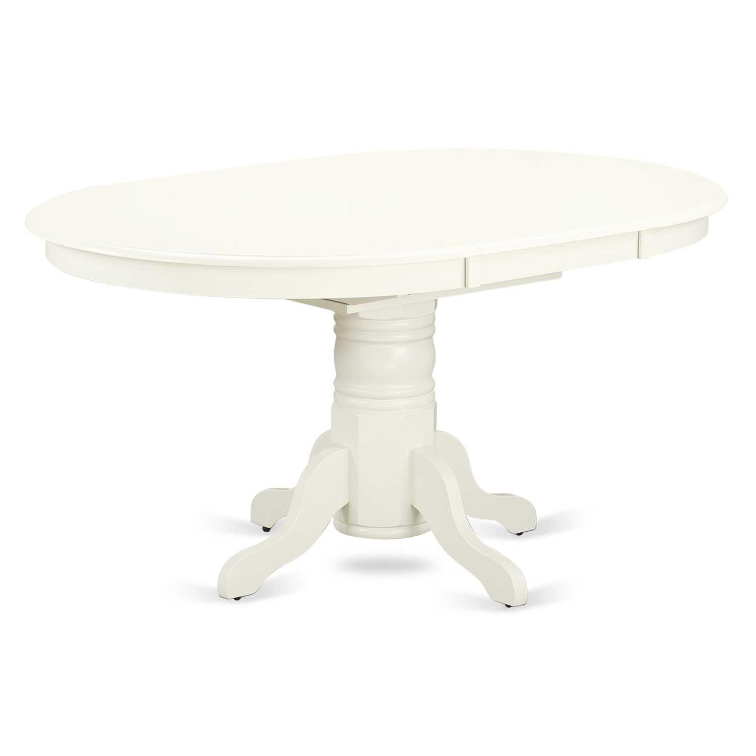 East West Furniture Faux Leather Dining Table and Chairs Set - 5 Piece Kitchen Table Set in Linen White with Rubberwood Frame | Modern Dining Room Furniture for Small Spaces & Apartments