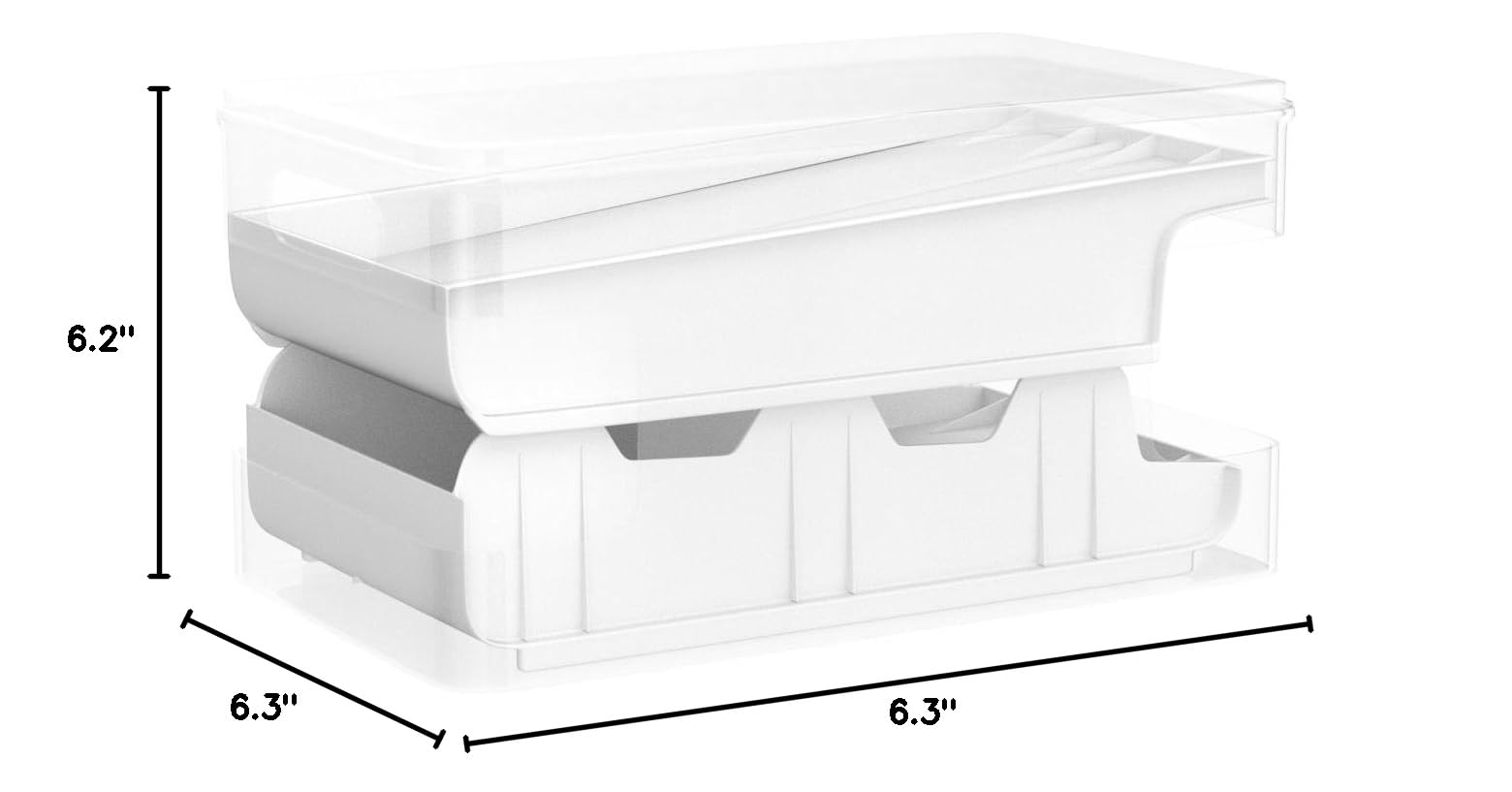 24-Count Automatic Rolling Egg Dispenser for Refrigerator - White Fridge Egg Storage Container Organizer | Perfect for Kitchen Pantry Organization & Fresh Egg Rotation System