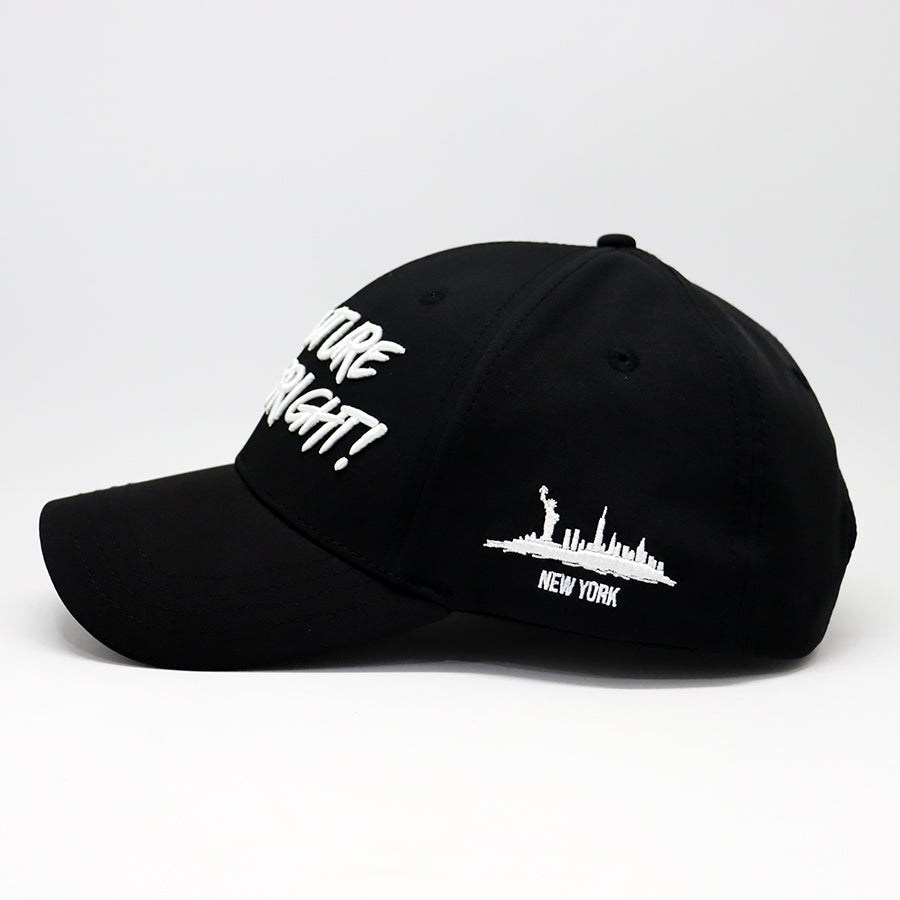 New York State Future Looks Bright Black Snapback Hat - Stylish Unisex Baseball Cap for Men & Women - Perfect for Streetwear, Sports, and Casual Outfits