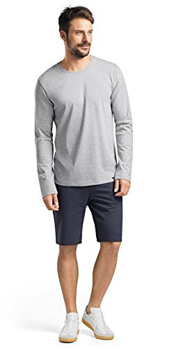 HANRO Men's Premium Long Sleeve Shirt - Soft Cotton Comfort Fit Button Down Shirt for Work, Office & Casual Wear | Business Attire & Everyday Outfits