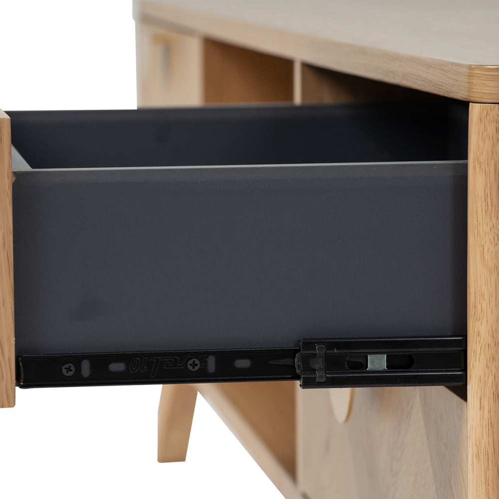 LOFTUS 180cm Oak Entertainment TV Stand - Modern TV Console for Living Room, Bedroom & Home Theater