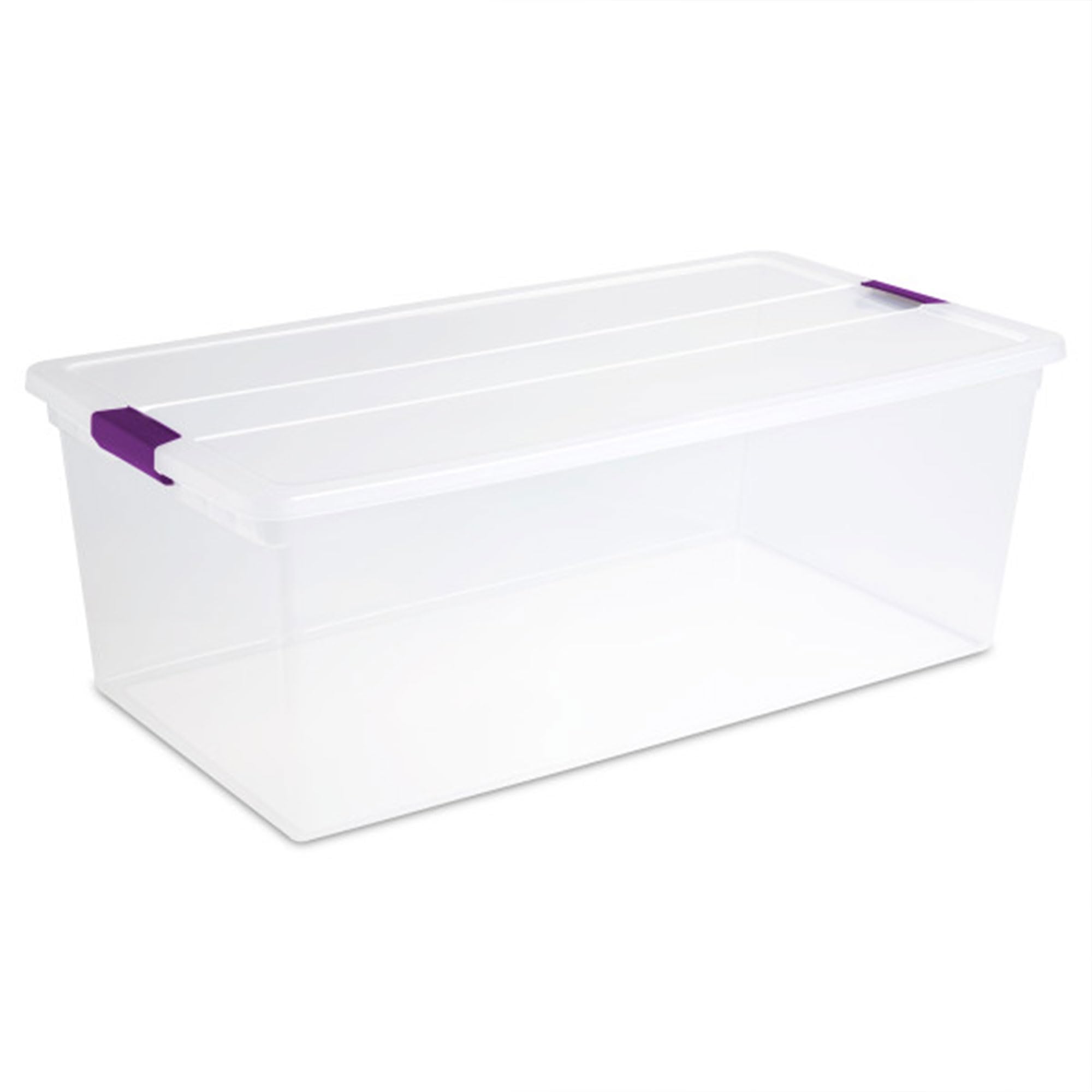 Sterilite 4-Pack ClearView Latch Storage Box - 110 Quart Stackable Plastic Bins for Home Organization | Perfect for Closet, Garage, Toy & Seasonal Storage