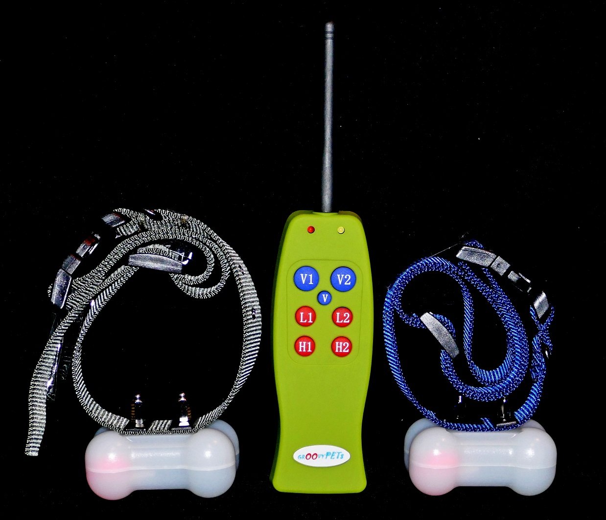 Rechargeable Remote Control Dog Training Collar with Vibration & Shock - Dual Receiver System for 2 Dogs | Perfect for Obedience Training & Behavior Correction
