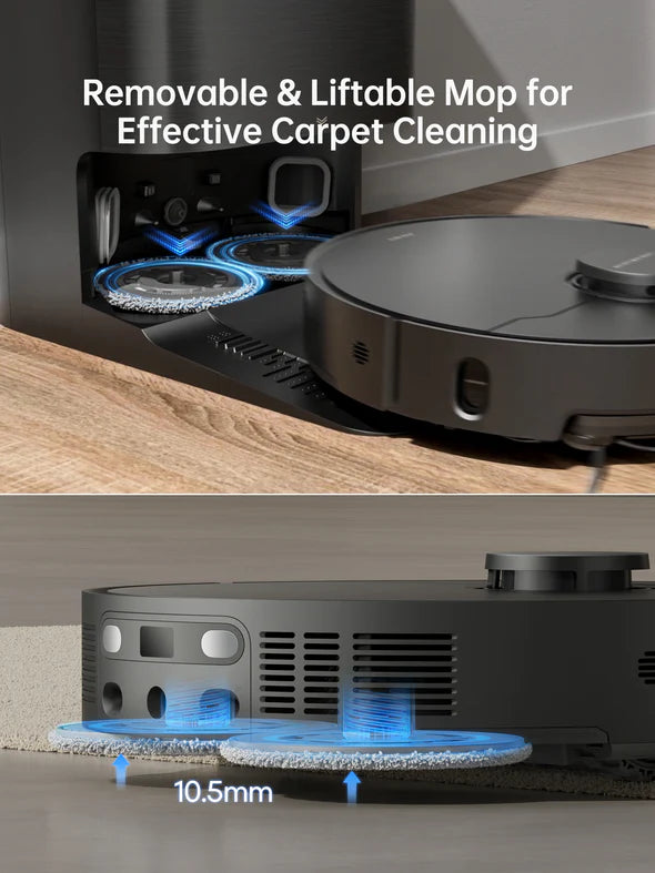 Dreame X40 Ultra Robot Vacuum and Mop with Auto Empty Station & Self-Cleaning Mop - Smart Home Cleaning for Hardwood Floors, Carpets & Pet Hair - Perfect for Large Homes & Busy Families