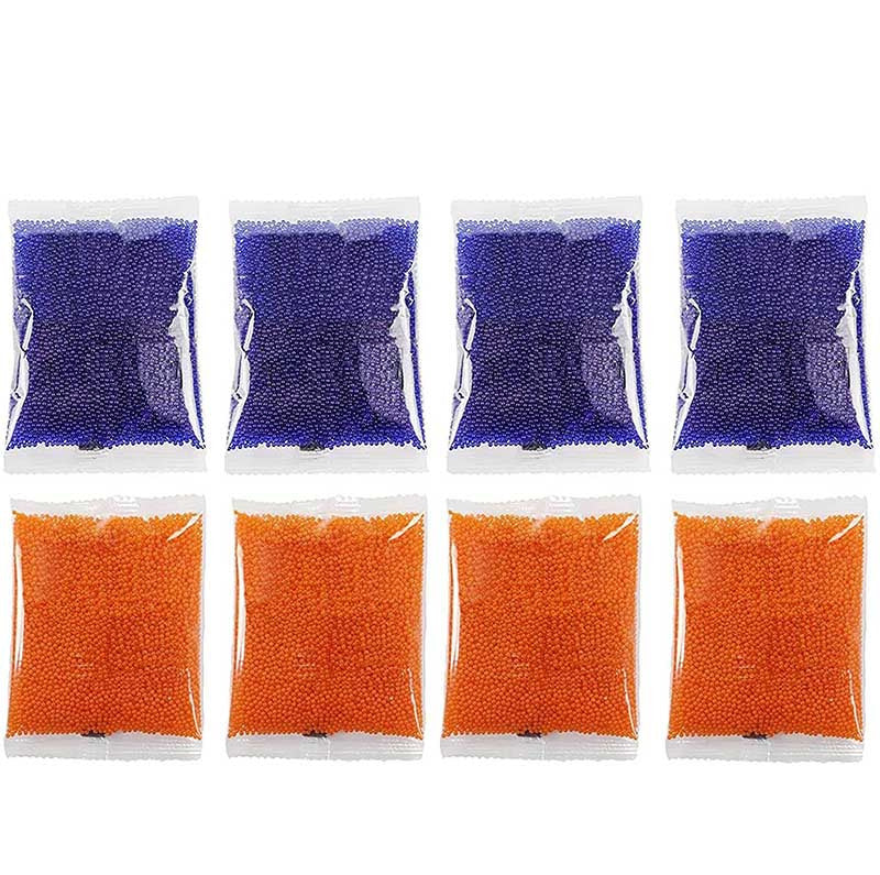 4 Packs Blue + 4 Packs Orange 80,000Pcs 7-8mm Gel Ball Beads for Water Guns, SplatRBall, Outdoor Games & Kids Activities