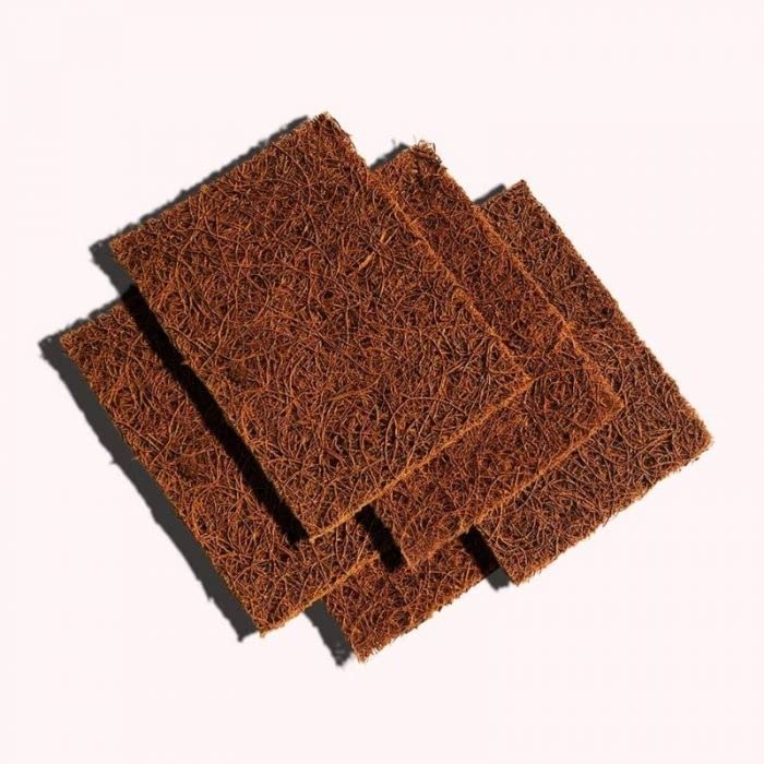 Organic B Coconut Scrub Pads 10-Pack - Natural Antibacterial & Biodegradable Dish Scrubbers for Pots, Pans & Kitchen Utensils | Eco-Friendly Kitchen Cleaning Pads for Stubborn Grease & Stains Removal | Perfect for Daily Dishwashing, Sink Cleaning & Cookware Maintenance