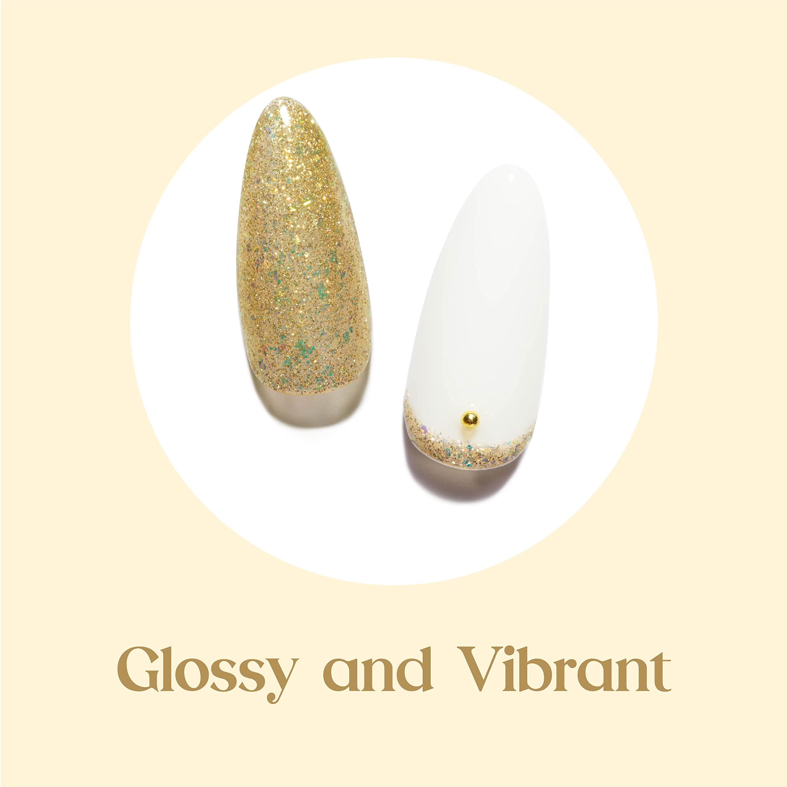 Beetles 15ml Champagne Gold Glitter Gel Nail Polish - UV LED Lamp Cured, Long Lasting Salon Quality Nail Art for Manicure, DIY Home Use & Gifts for Women | Perfect for Parties, Weddings & Special Occasions