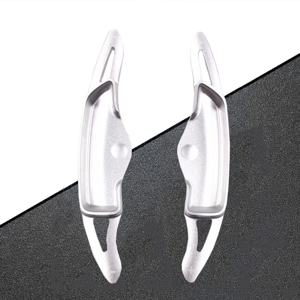 Kakash Custom Aluminum Steering Wheel Paddle Shifter Extensions for Hyundai Tucson 2022-2023, Sonata 2020-2022, Elantra 2021-2022 - 2PCS Silver Set - Enhance Driving Performance & Style