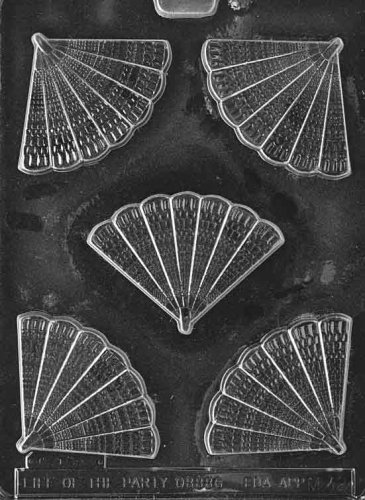 Cybrtrayd Small Fan Chocolate Candy Mold - Silicone Baking Molds for DIY Desserts, Cupcakes & Party Treats - Perfect for Home Baking, Candy Making, and Gift Packaging