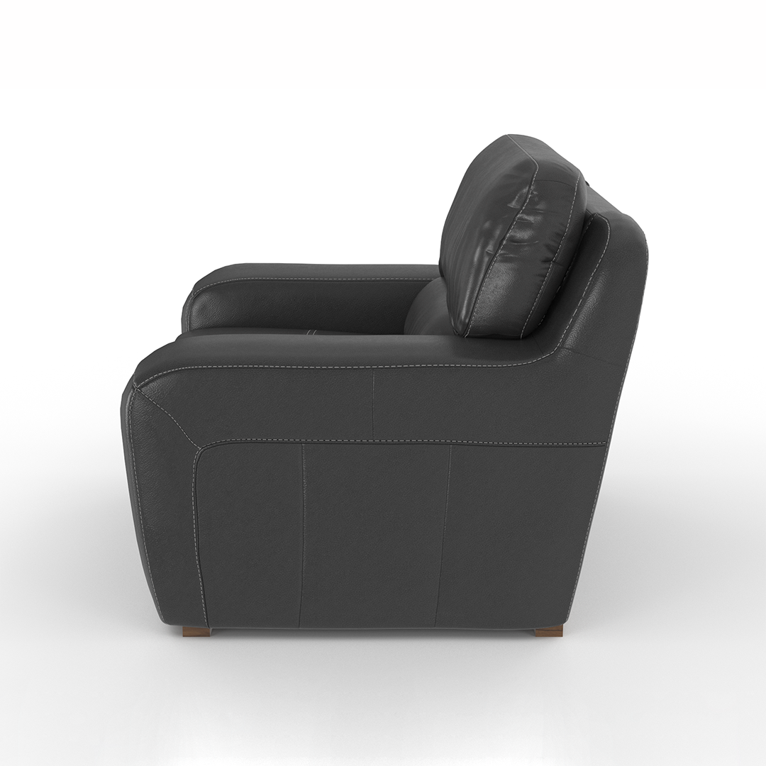 Boise Leather Chair - Premium Genuine Leather Recliner for Living Room, Office & Lounge - Comfortable Modern Sofa Chair with Ergonomic Design