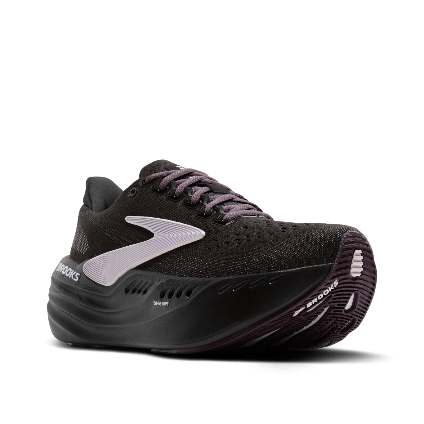 Brooks Glycerin Max Women's Running Shoes (B Width) - Black/Orchid Ice/Grey - Premium Cushioning for Long-Distance Running & Marathon Training