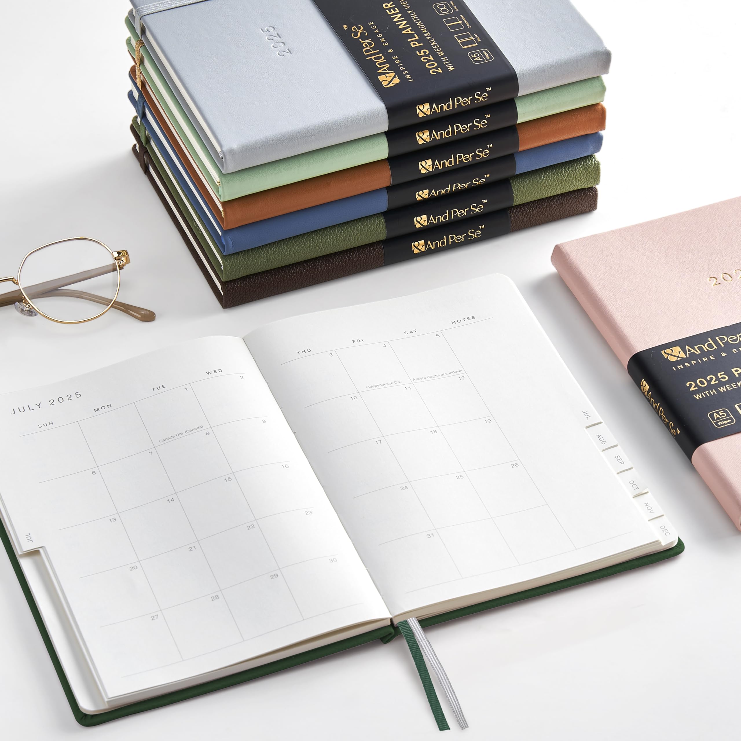 2025 Daily Weekly Monthly Planner - A5 Size 5.7