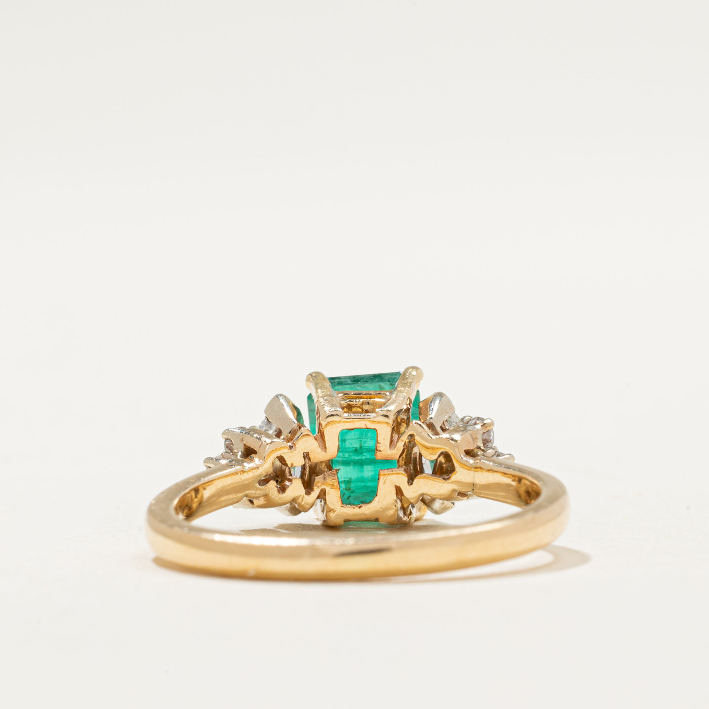 1.01ct Emerald & Diamond Engagement Ring for Women - 0.51ctw Wedding Band, Size 7 | Perfect for Proposals, Anniversaries & Special Occasions