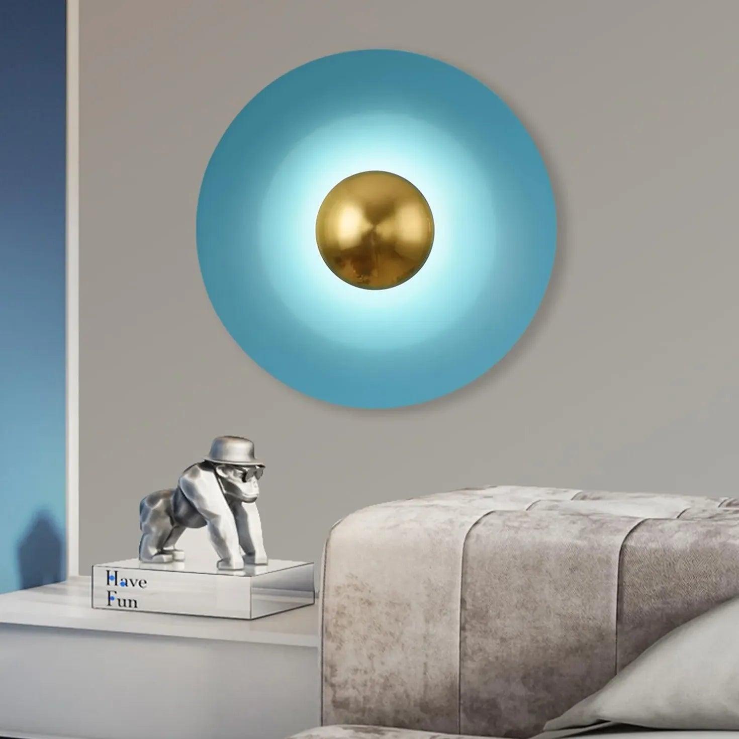 Modern Blue LED Wall Lights - Energy Efficient Indoor/Outdoor Lighting for Bedroom, Living Room, and Patio Decor