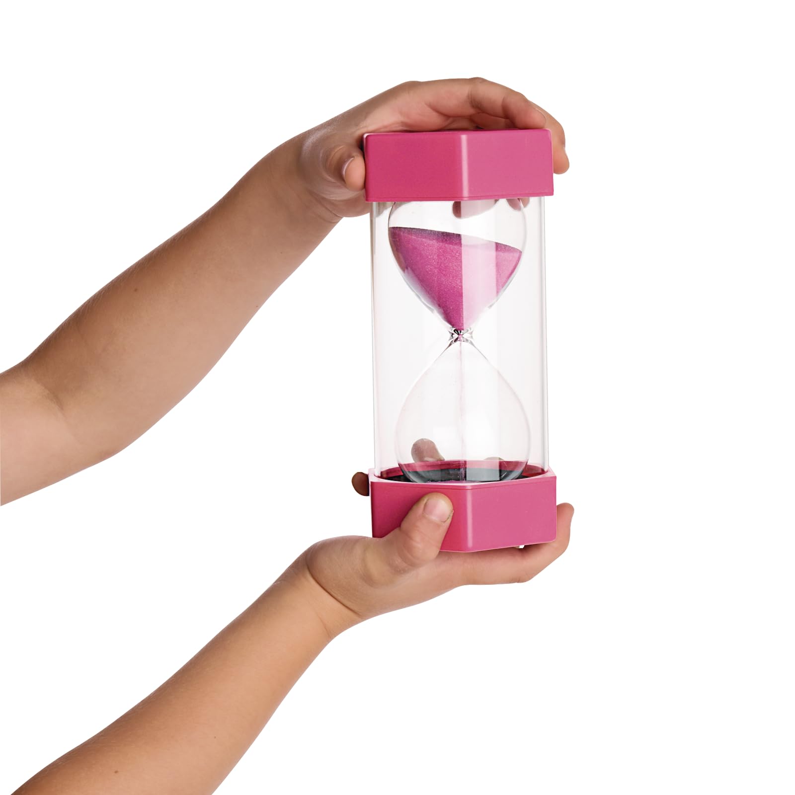 Excellerations 10-Minute Pink Sand Timer - Colorful Visual Timer for Kids, Classroom, Games & Time Management Activities