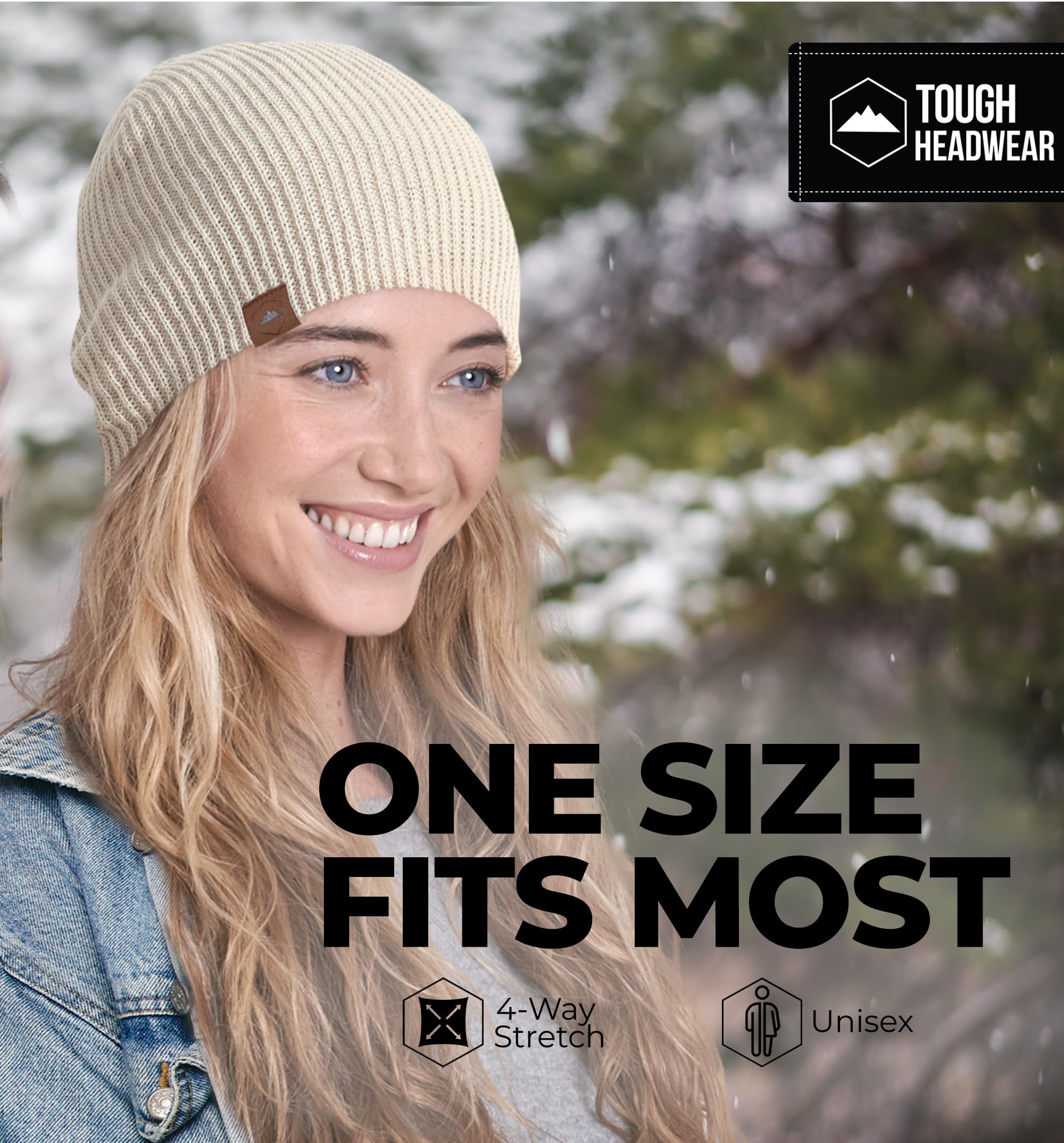 Women's & Men's Warm Winter Knit Beanie Hat - Soft Ribbed Lightweight Toboggan Cap for Cold Weather | Perfect for Skiing, Snowboarding & Outdoor Activities