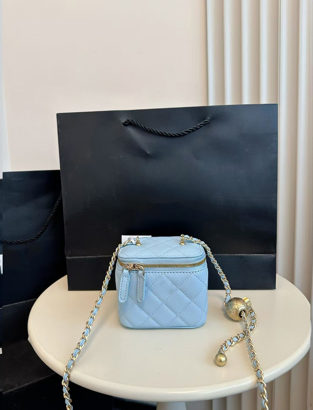 Mini Gold Ball Chain Box Bag - Elegant Crossbody Clutch for Women, Perfect for Parties, Weddings & Evening Events