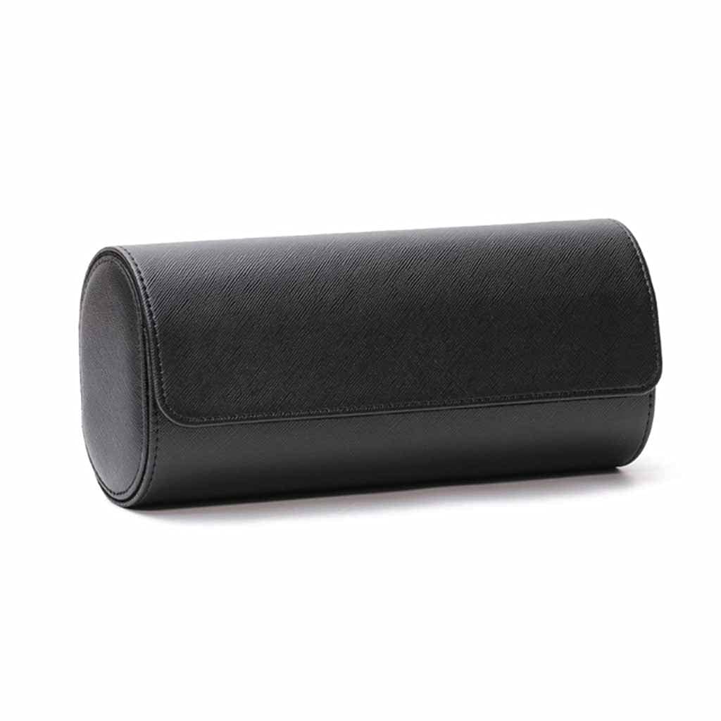WYFDC 3-Slot Vintage Leather Watch Roll Case - Portable Travel Watch Organizer with Slide-Out Storage for Men's Luxury Watches | Perfect for Business Trips, Vacation & Watch Collection Display (Color: D)