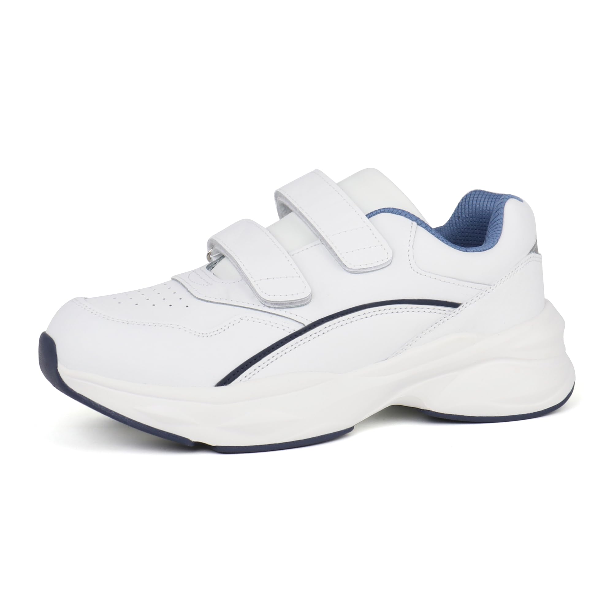 **Diabetic Walking Shoes for Women - Orthopedic Leather Shoes with Wide Toe Box - Comfortable for Daily Walking & Diabetic Foot Care**