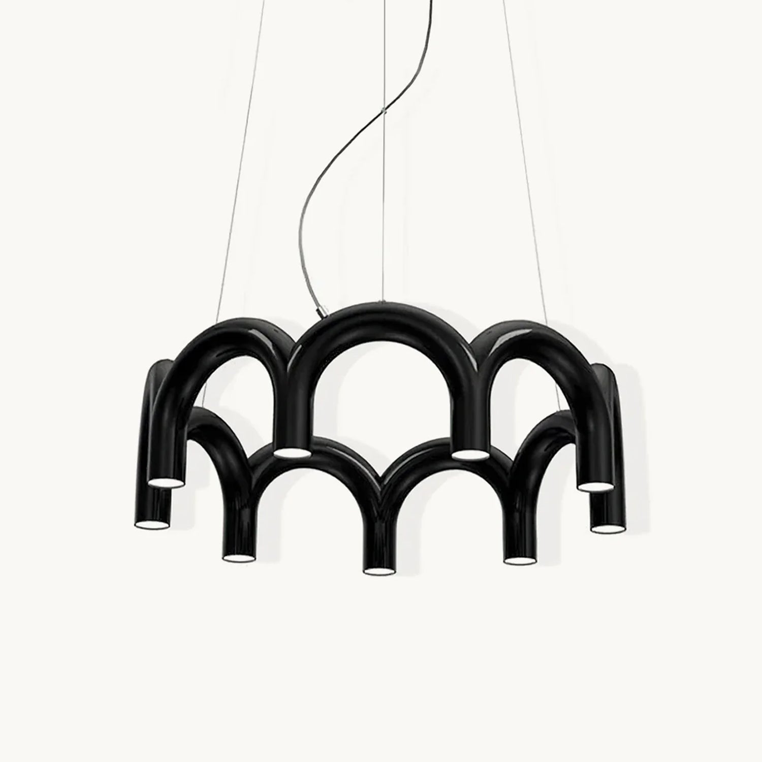 Modern M-Shaped Circle Chandelier - Sleek LED Ceiling Light Fixture for Dining Room, Living Room & Bedroom | Energy Efficient Home Decor Lighting