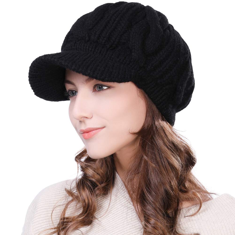Women's Winter Newsboy Beret Hat - Warm Skull Cap for Cold Weather - Cozy & Stylish for Outdoor Activities, Travel & Fashion