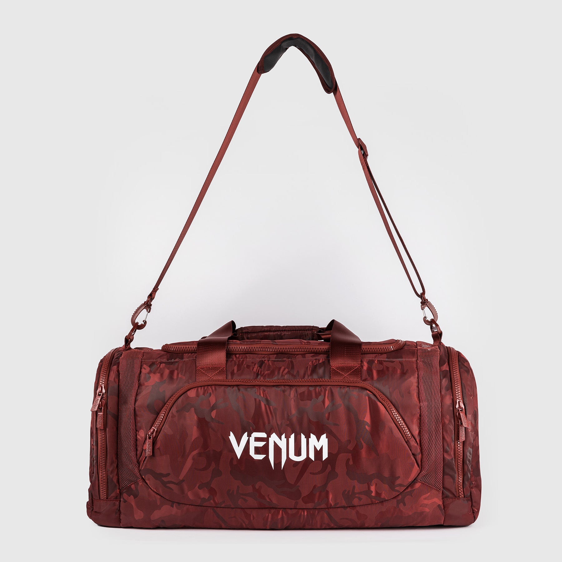 Venum Trainer Lite Sports Bag - Camouflage & Burgundy Design - Perfect for Gym, Travel & Sports Gear Storage