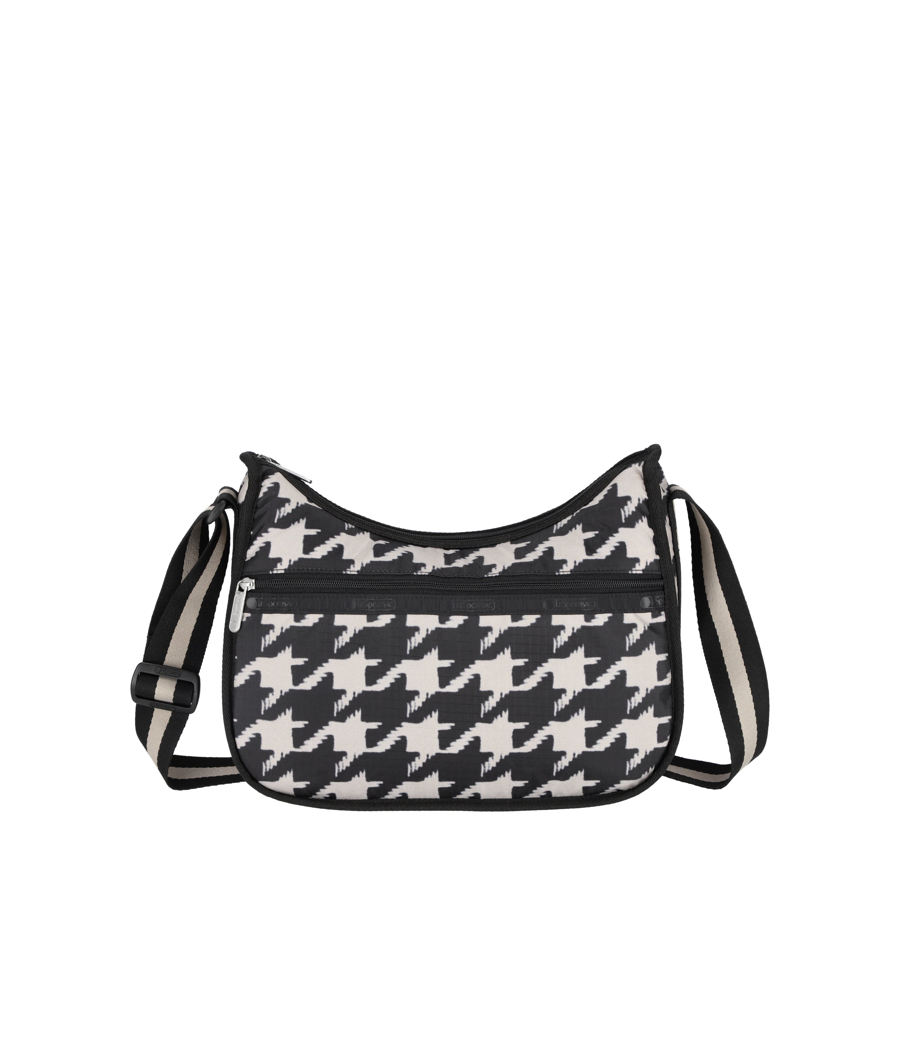 Black/Beige Houndstooth print