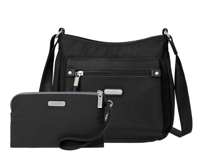 Baggallini Uptown RFID Blocking Crossbody Bag with Wristlet - Secure Travel Purse for Women, Perfect for Everyday Use, Shopping & Commuting