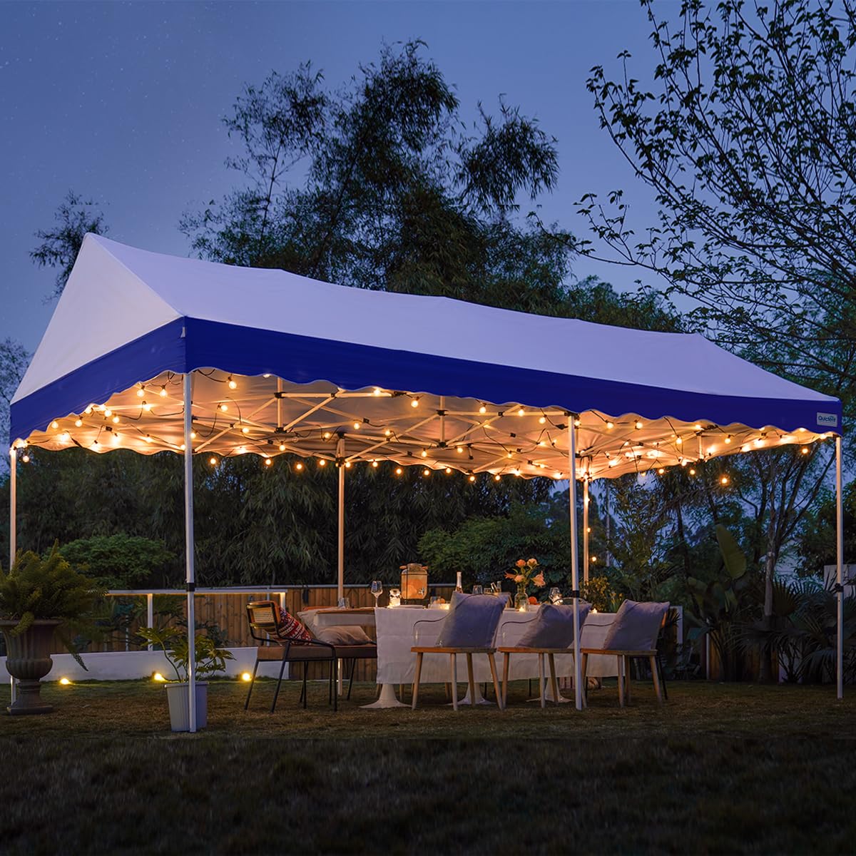 Quictent Heavy Duty 10'x20' Pop Up Canopy Tent with 6 Sidewalls - Commercial Grade Waterproof Outdoor Party Shelter for Weddings, Events, Markets - Includes 6 Sand Bags (White) | Perfect for Outdoor Gatherings, Trade Shows & Backyard Parties