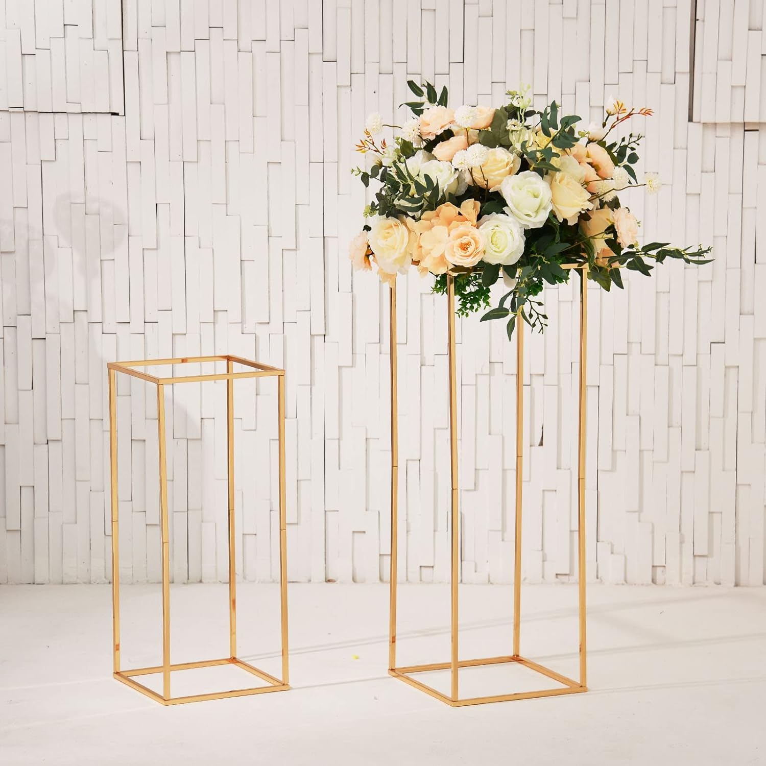 Gold Wedding Flower Stand - 31.5 Inch Metal Flower Vase for Wedding Centerpieces, Home Decor, Birthday Party & Event Decoration (10 Pack) - Perfect for Table Arrangements, Ceremony Backdrops and Reception Decor