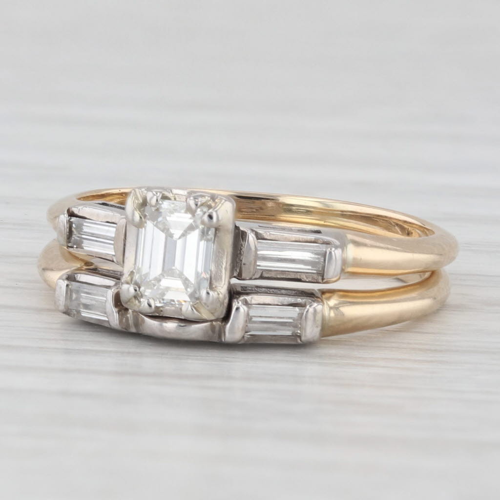 0.50ctw Diamond Engagement Ring & Wedding Band Set in 14k Gold - Size 6 | Bridal Jewelry for Proposals, Anniversaries & Special Occasions
