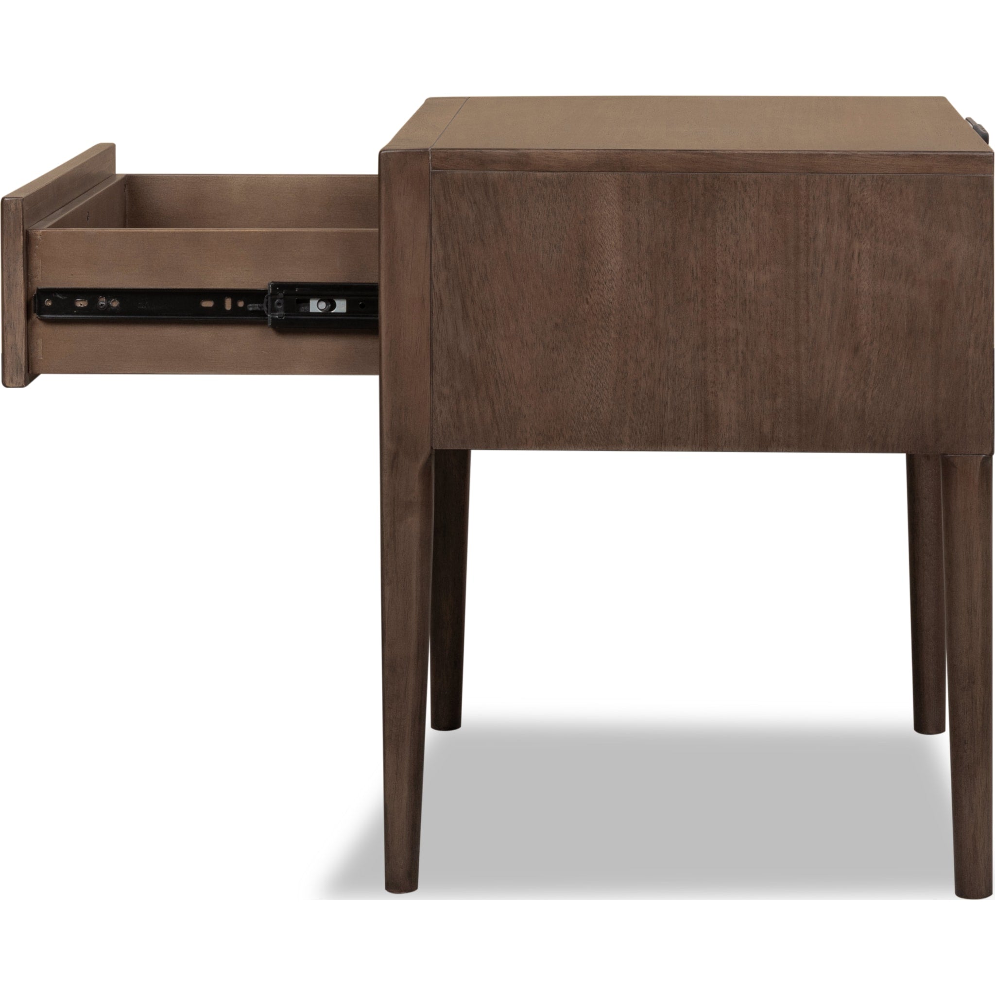 Carlisle 1 Drawer Nightstand with Charging Port - Compact Bedside Table for Small Spaces, Perfect for Apartments, Dorms & Bedrooms