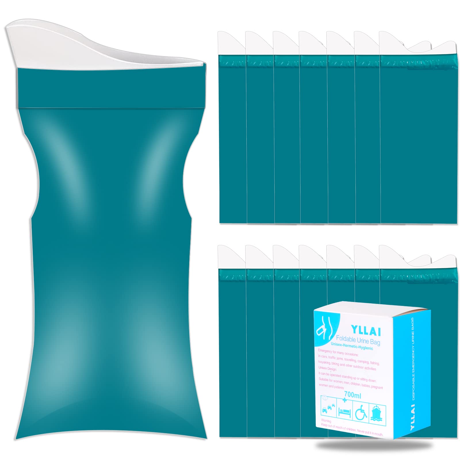 Disposable Urine Bags for Men & Women - 15/30 Pack Portable Travel Urinal - Emergency Pee Bags for Camping, Road Trips, Traffic Jams & Pregnant Patients - Ideal for Hospitals, Cars & Outdoor Adventures