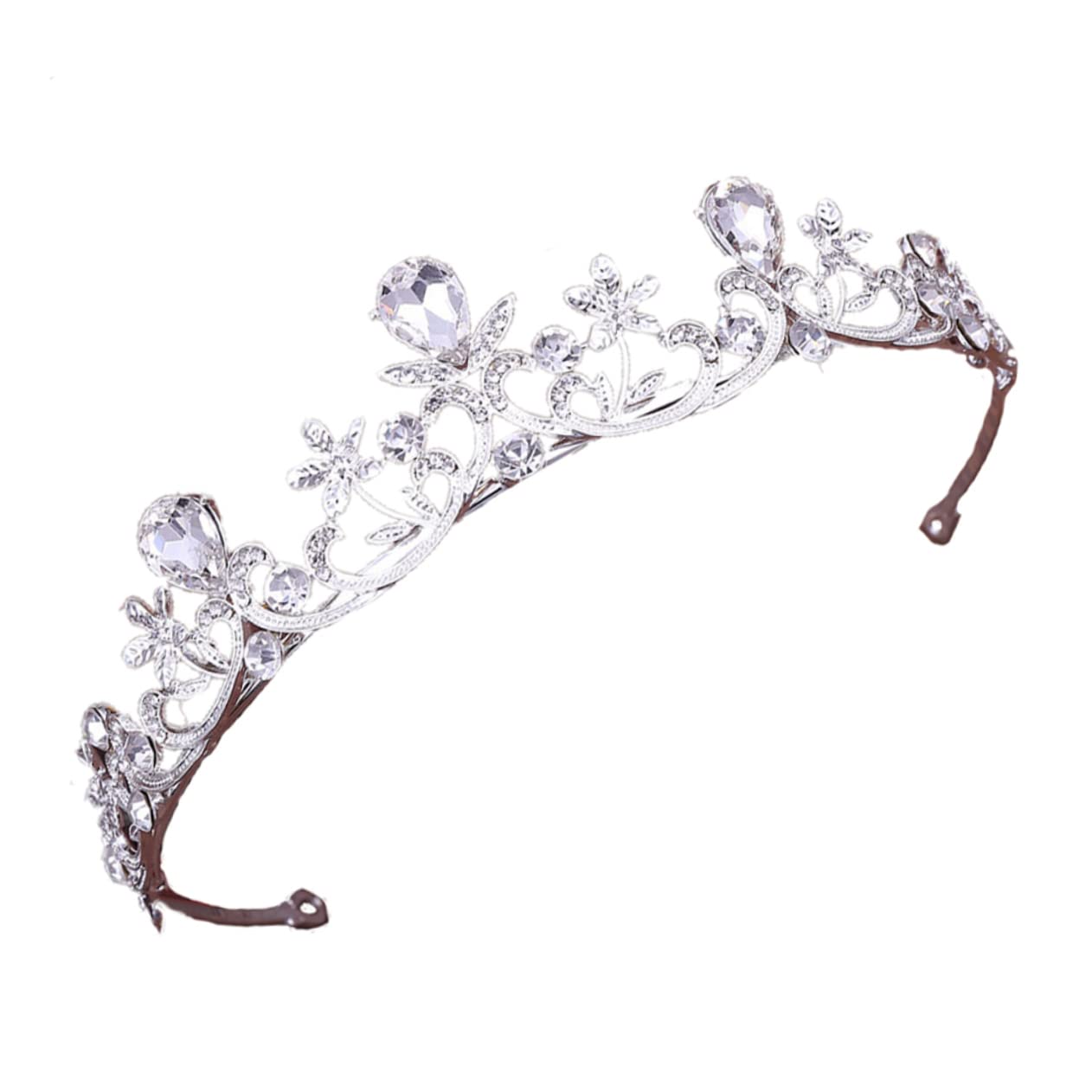 FOMIYES 2-Piece Rhinestone Crown Set - Elegant Bridal Wedding Tiara Headband & Crystal Queen Hairpiece for Women | Princess Accessories for Prom, Pageant, Birthday Party & Special Occasions | Perfect for Brides, Flower Girls & Costume Decorations