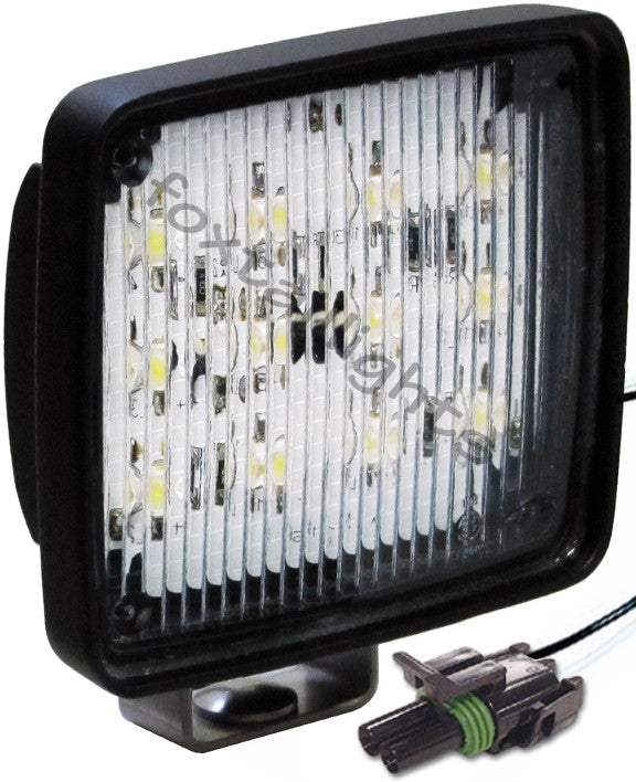 Great White 910 MV PKD Clear LED Work Light with Hardshell Connector & Pedestal Mount - Heavy Duty Lighting for Trucks, Boats, and Off-Road Vehicles