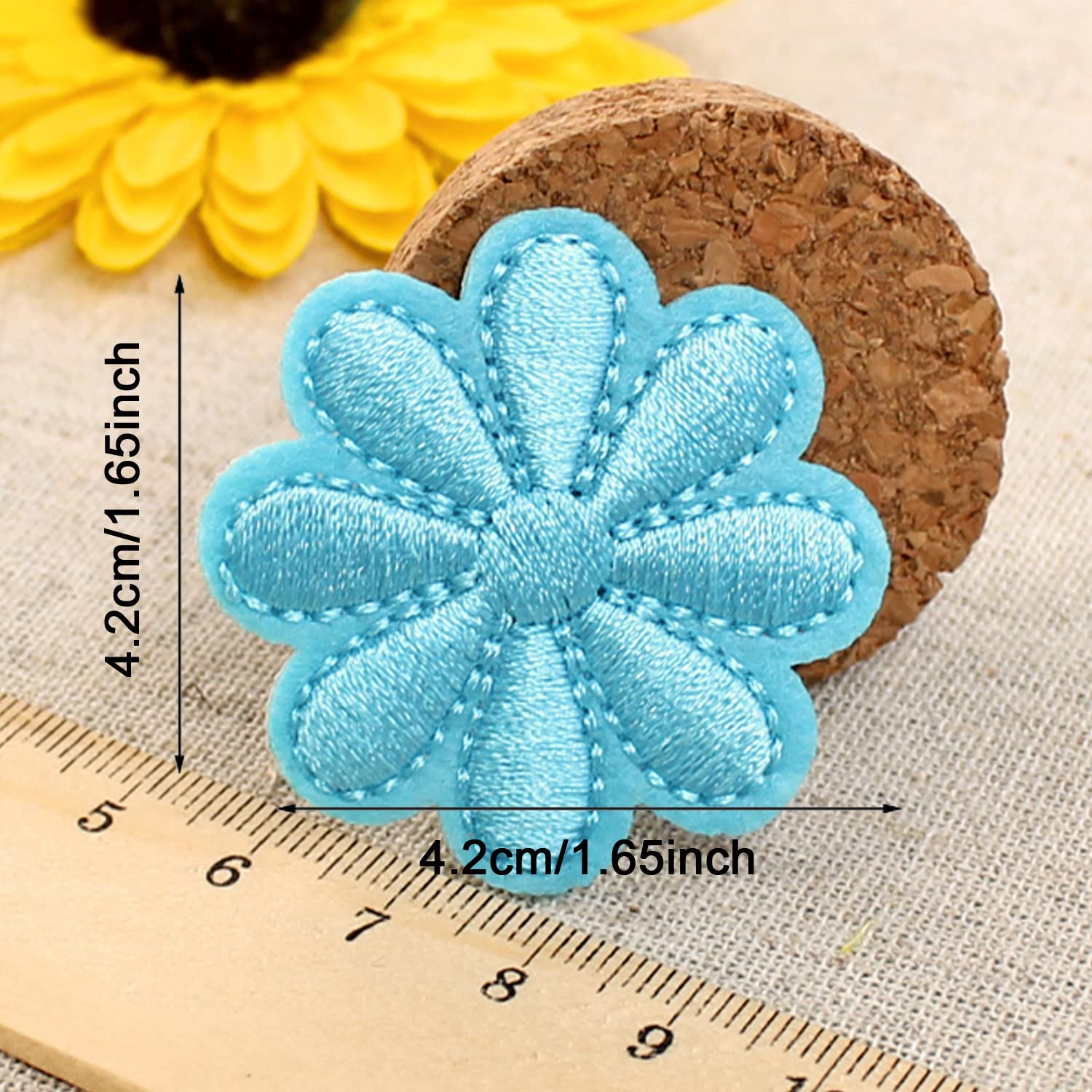 20pcs Sunflower Iron On & Sew On Embroidery Patches for DIY Crafts - Decorate Jeans, Jackets, Bags, Tablecloths & Fabric Sofas | Perfect for Clothing Upgrades & Home Decor Projects