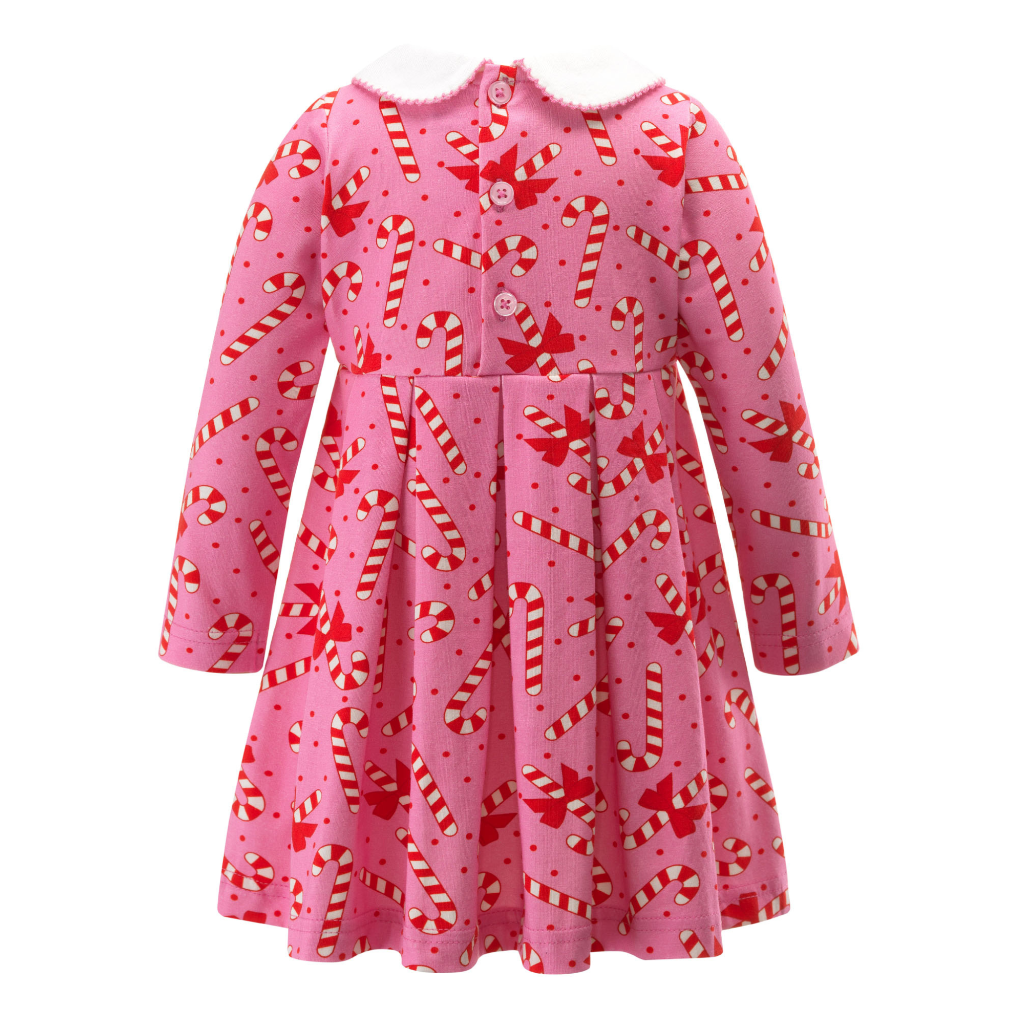 Baby Girl Candy Cane Jersey Dress - Soft & Comfortable Holiday Outfit for Christmas, Parties & Family Photos