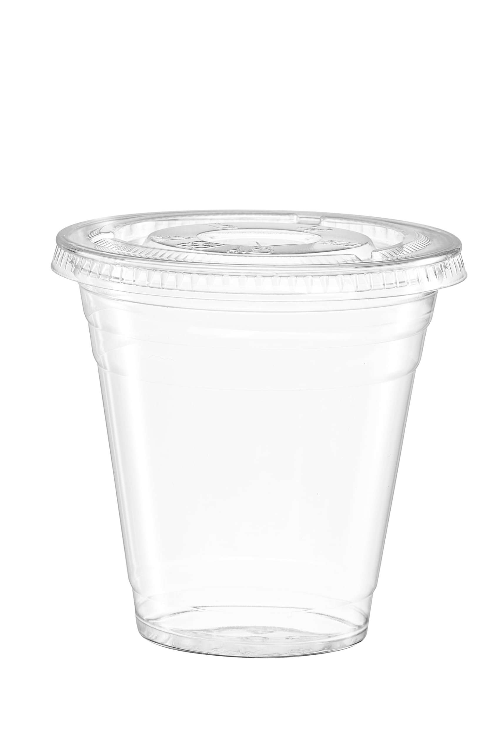 **GUSTO 100-Pack 12 oz Clear Plastic Cups with Flat Lids - Disposable Cold Drink Cups for Coffee, Smoothies, Iced Tea & Takeout - BPA-Free, Leak-Proof for Parties, Picnics & Office Use**