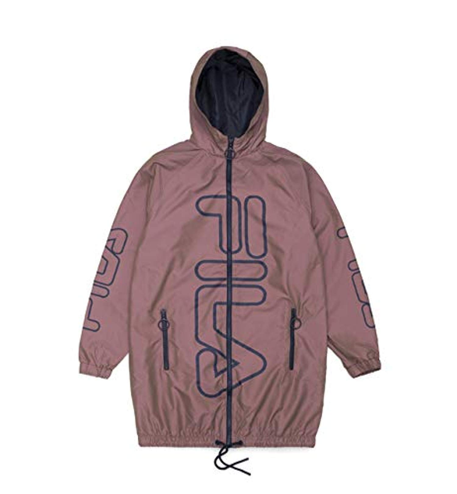Fila Women's Tatiana Long Wind Jacket - Lightweight Waterproof Running Jacket for Outdoor Activities in Pink Shadow (S) | Perfect for Jogging, Hiking & Travel