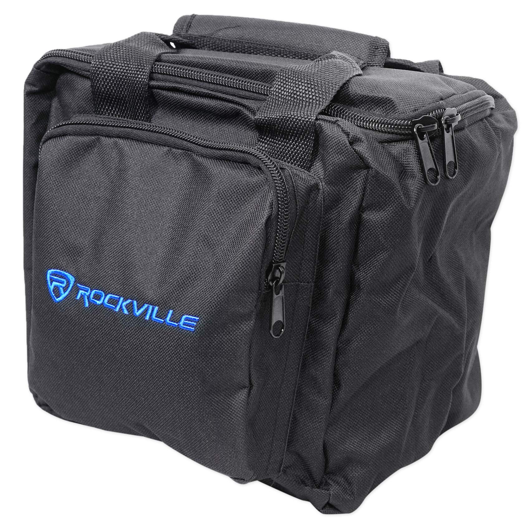 Rockville 4-Pack Rechargeable PAR 61 RGBWA+UV LED DJ Lights with DMX Control, Remote & Carrying Bags - Perfect for Stage Lighting, Nightclubs, and Live Events