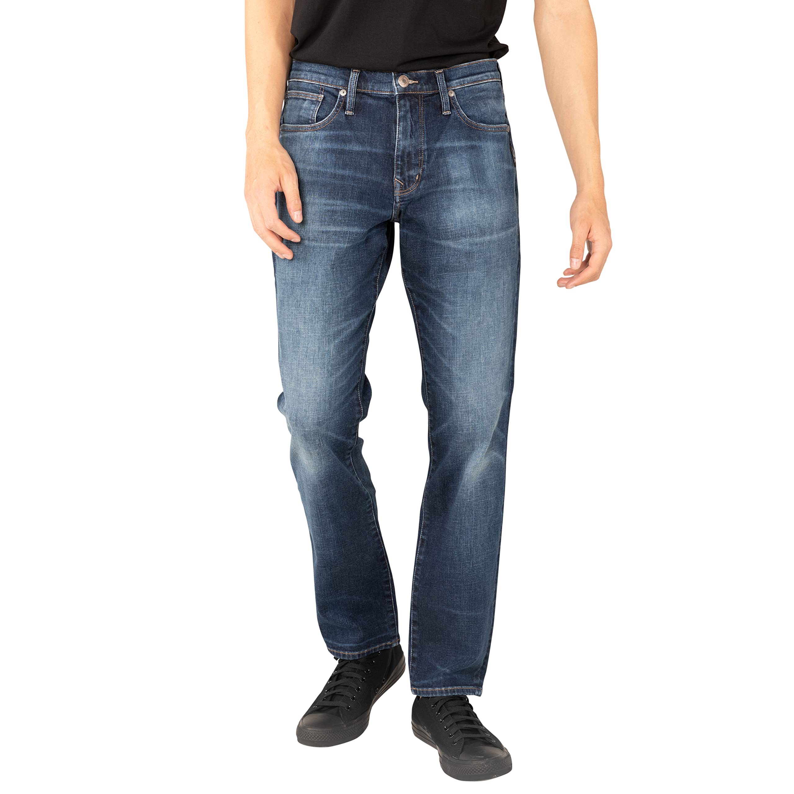 Silver Jeans Co. Men's Big & Tall Machray Athletic Fit Straight Leg Jeans - Comfortable Stretch Denim for Casual Wear & Everyday Use - Perfect for Work, Weekend Outings & Relaxing