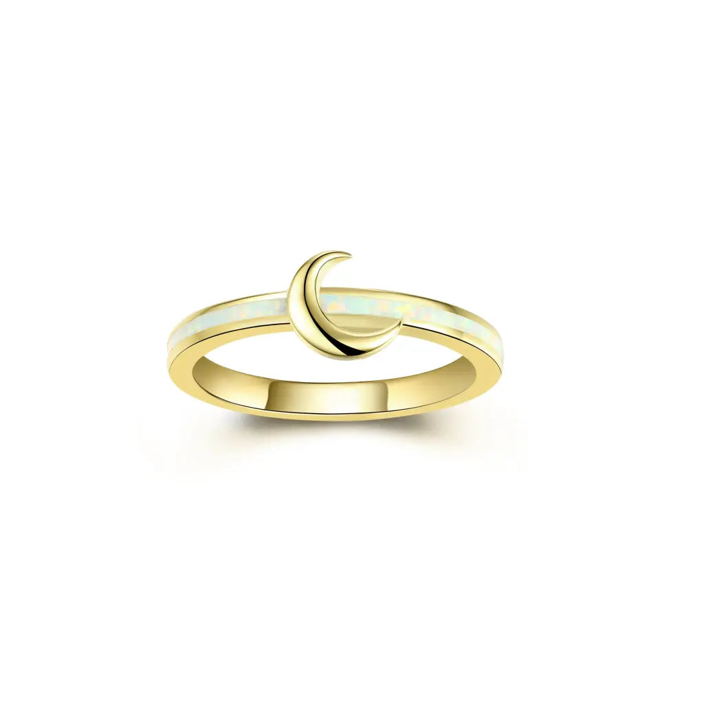 Moonbeam Ring - Elegant Silver Moonstone Ring for Women, Dainty Boho Jewelry Gift for Her - Perfect for Everyday Wear, Date Nights & Special Occasions