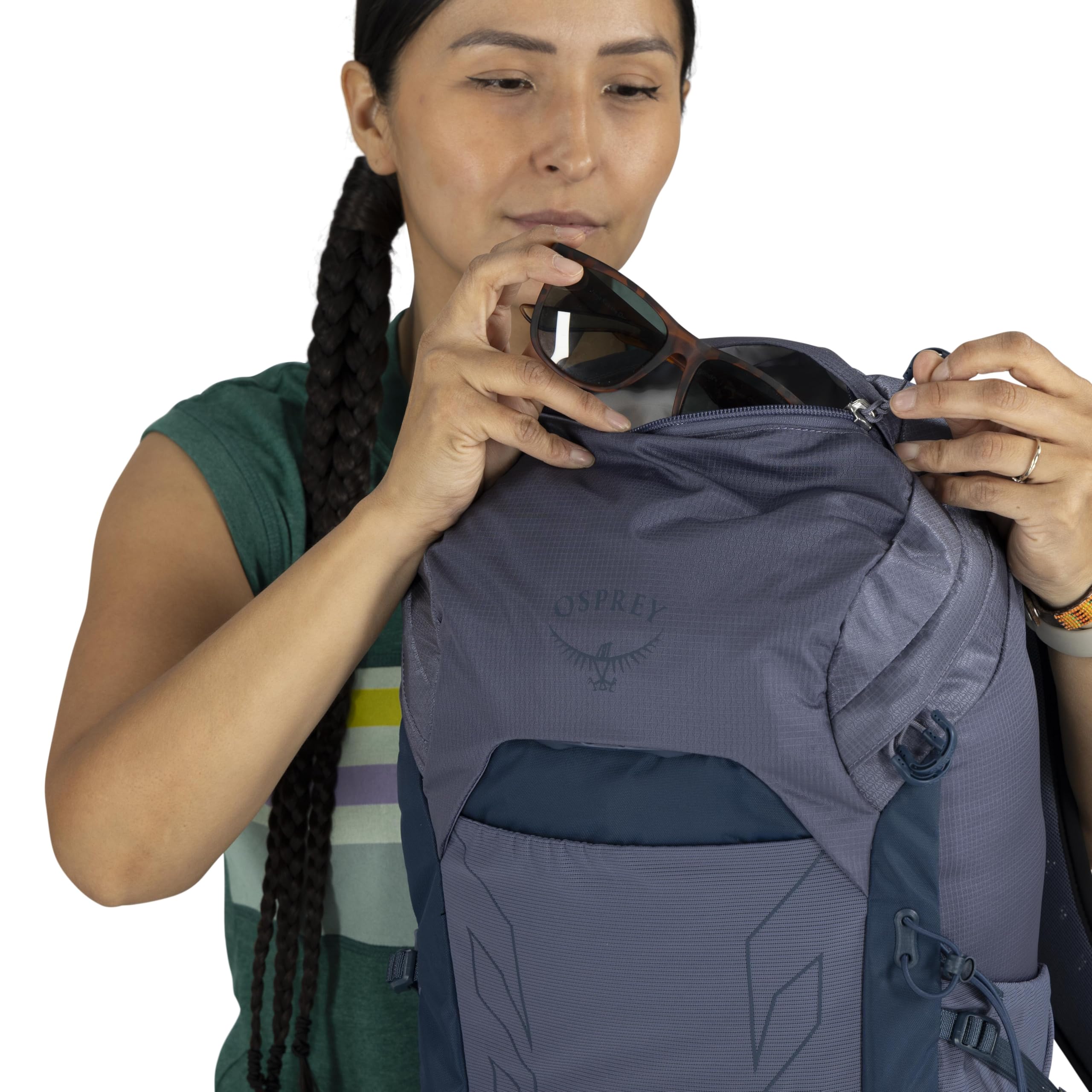 Osprey Tempest 26L Women's Lightweight Hiking Backpack with Hipbelt - Water-Resistant Daypack for Outdoor Adventures, Travel & Trekking - Anchor Blue/Atlas