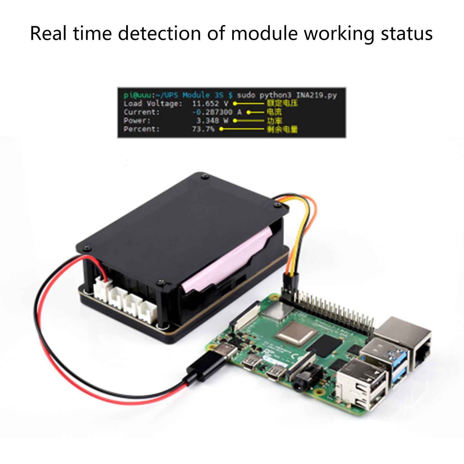 Glanhbnol Uninterruptible Power Supply (UPS) Module - Stable 5V Output with Multi-Protection Circuits for Home/Office Electronics - Perfect for Routers, CCTV, IoT Devices & Emergency Backup Power