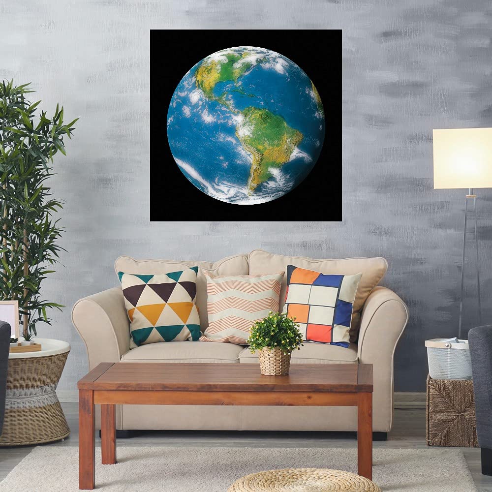 Contemporary Fine Art Canvas Globe II Wall Decor - Modern Photography Print for Living Room, Bedroom, Office & More - Ready to Hang 32x32 Inches - Perfect for Home, Office & Commercial Spaces