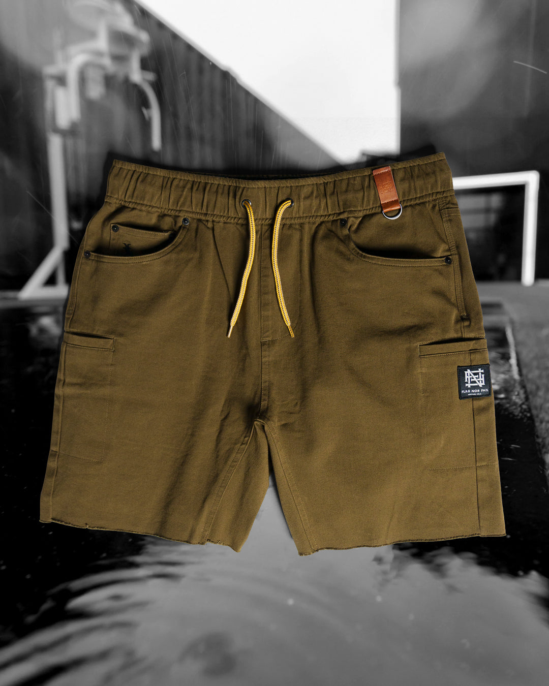 GOAT SHORTS for Men - Comfortable Olive Green Athletic Shorts with Pockets | Perfect for Running, Gym, and Casual Wear