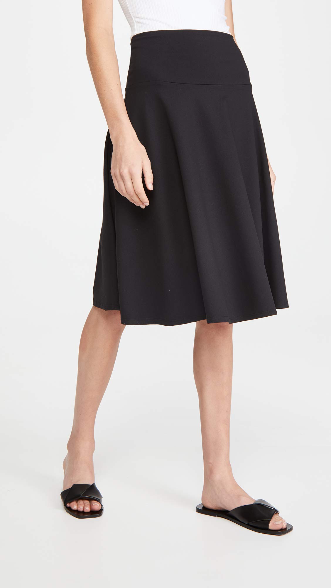 Susana Monaco Women's High Waisted Tea Length Skirt - Flowy A-Line Midi Skirt for Summer, Casual & Office Wear | Perfect for Brunch, Date Night & Work Outfits