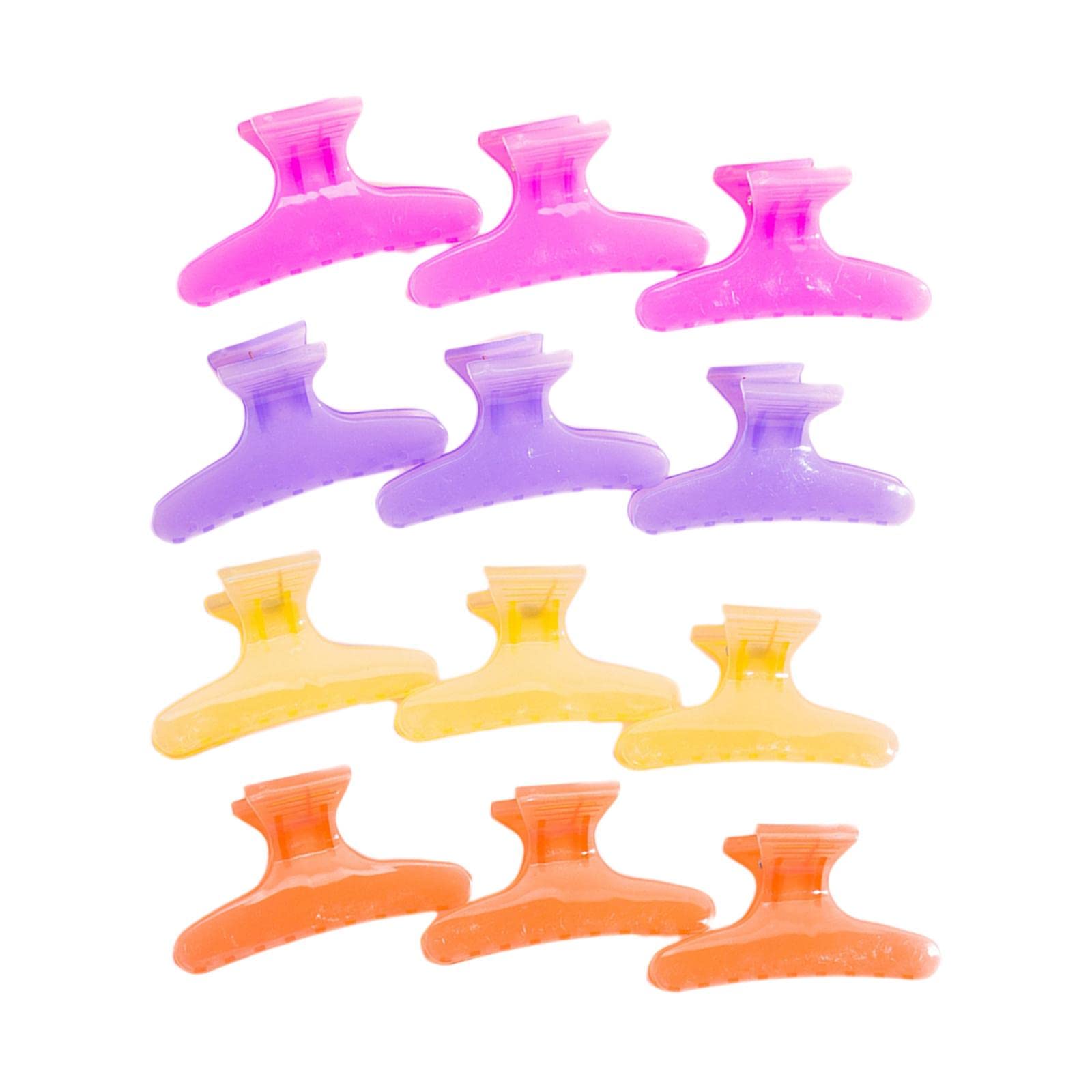 SM SunniMix 12Pcs Sectioning Clips - Butterfly Hair Clips for Styling & Skincare | Non-Slip Hair Holders for Salon, Makeup & Facial Care