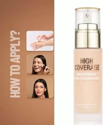 Matte Liquid High Coverage Waterproof Foundation - Long Lasting Full Face Makeup for Oily & Combination Skin - Perfect for Daily Wear, Special Occasions & Photography