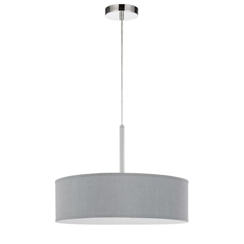 18W Dimmable LED Pendant Light with Diffuser & Hardback Fabric Shade - Modern Ceiling Lighting for Kitchen, Dining Room, and Living Room
